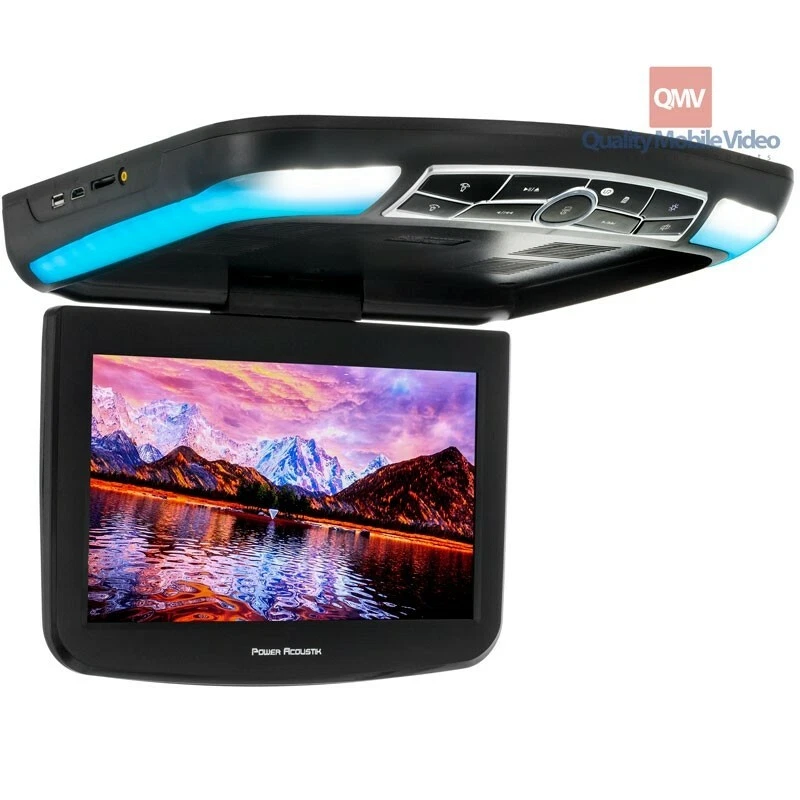 Power Acoustik PMD-130H 13" Flip Down LCD Overhead Monitor DVD Player MirrorLink - Image 4 of 4
