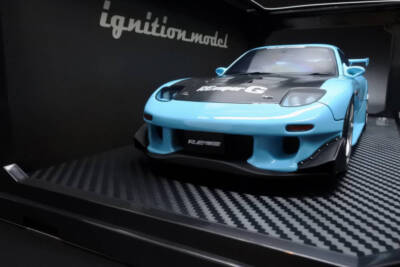ignition model RX-7 FD3S RE雨宮 1/18 美品 Ignition Model 1/18 Mazda RX-7 FD3S RE Amemiya Light Blue