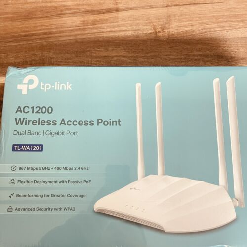 TP Link AC1200 Wireless Access Point TL-WA1201 Dual Band Gigabit Port NEW SEALED - Picture 1 of 4