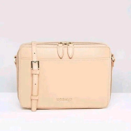 CROSSBODY SHOULDER BAG DESIGNER LEATHER MODALU HARROGATE NUDE BLUSH PEACH NEW - Picture 10 of 12