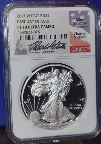 2017 W Silver Eagle - PF 70 NGC - Charles Vickers - FDOI