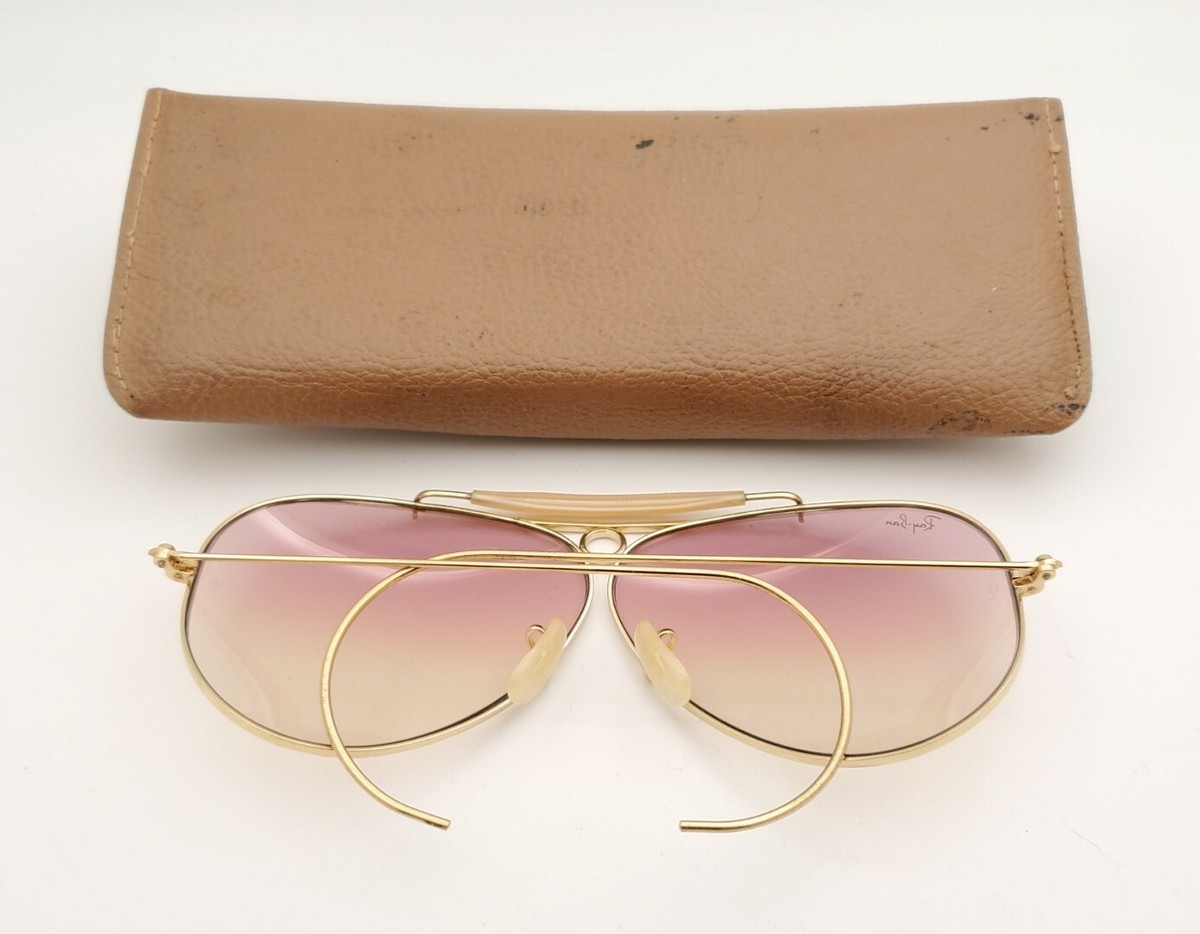 小物 B&L RAY-BAN METEOR ORIGINAL USED 1950s 62MM VINTAGE B&L RAY-BAN 12K GF KALICHROME BULLET HOLE