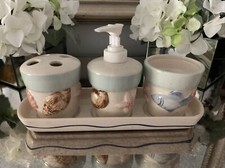 3-Piece Shells Design Ceramic Vanity Set - New