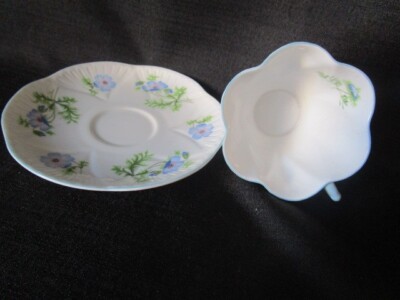 Shelley Blue Poppy - Cup & Saucer | eBay