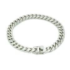 ANTI-TARNISH Cuban Miami Link 8" BRACELET High Polish Solid Stainless Steel 8mm