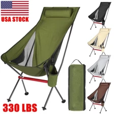 Ultralight High Back Folding Camping Chair with Carry Bag Outdoor Backpacking US