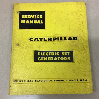 CAT Caterpillar ELECTRIC SET GENERATORS SERVICE SHOP REPAIR MANUAL GENSET, UG8