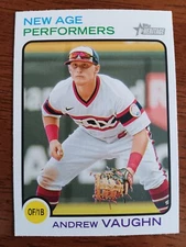 ANDREW VAUGHN WHITE SOX 2022 TOPPS HERITAGE BASEBALL CARD #NAP-25