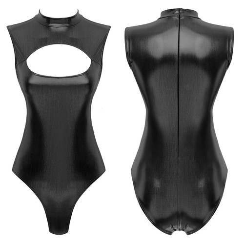 AU Women's Saucer Man Cosplay Costume Patent Leather Bodysuit Catsuit Halloween - Photo 53 sur 77