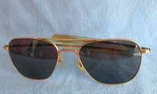 1960's Command AO USA MILITARY AVIATOR SUNGLASSES Gold Filled AMERICAN OPTICAL