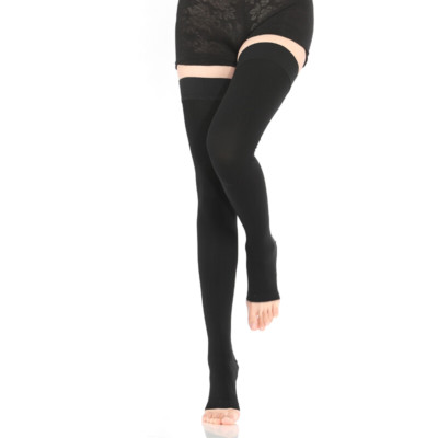 CASMON 20-30 MmHg Medical Compression Stockings Thigh High Socks For Edema Flight Large Beige
