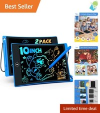 Ergonomic 2 Pack Doodle Boards - 10in Travel-Friendly Writing Tablets for Kids