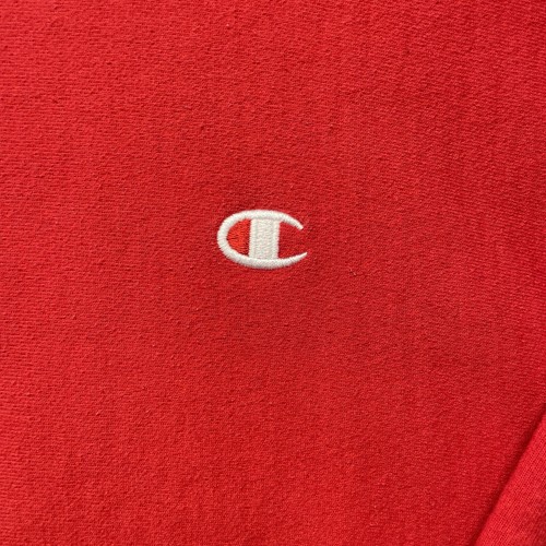 Sudadera Y2K Champion Tejido Inverso Cuello Redondo Roja Talla Grande Limpia - Imagen 2 de 9