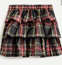 J.Crew Crewcuts Girls' tiered skirt in Stewart tartan Xl