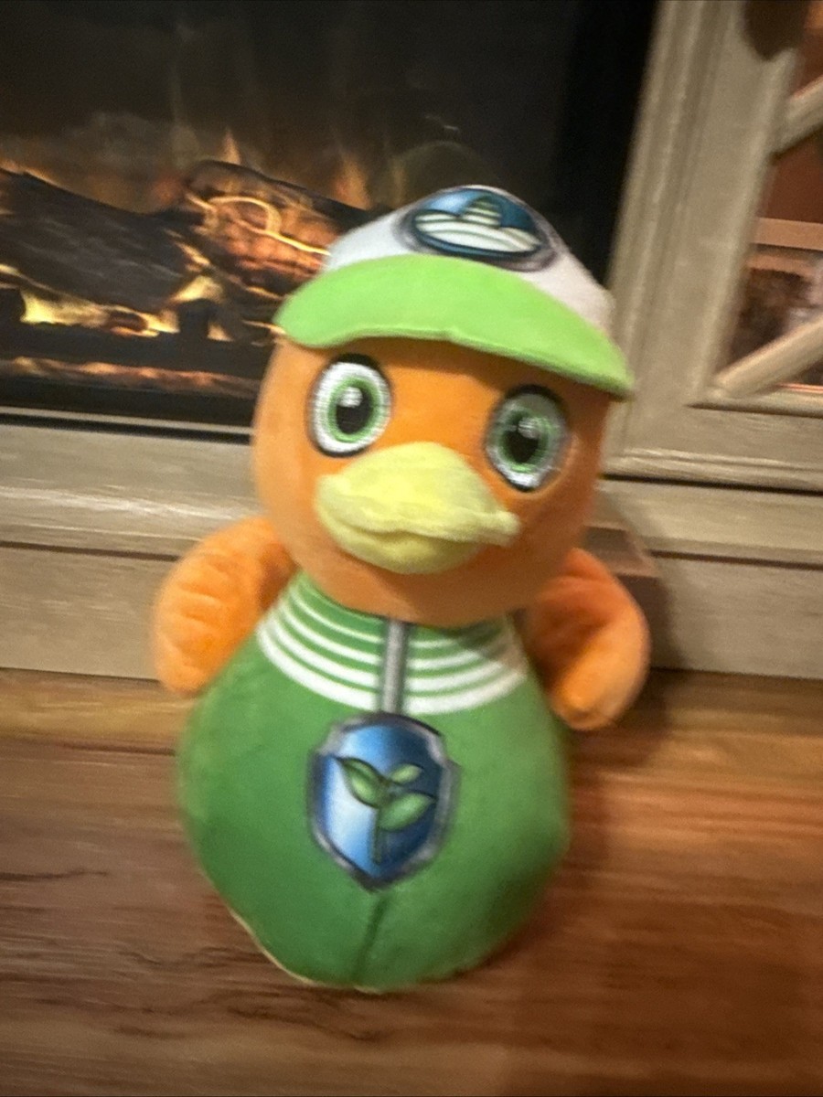 World Plush Inc Quack Squad Duck Orange Plush With Green Uniform