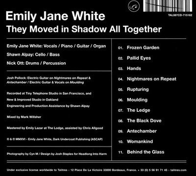 EMILY JANE WHITE THEY MOVED IN SHADOW ALL TOGETHER NEW CD