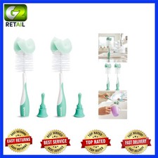 2-Pack Sponge Bottle Brush Set - BPA-Free, Durable  Scratch-Free Cleaning