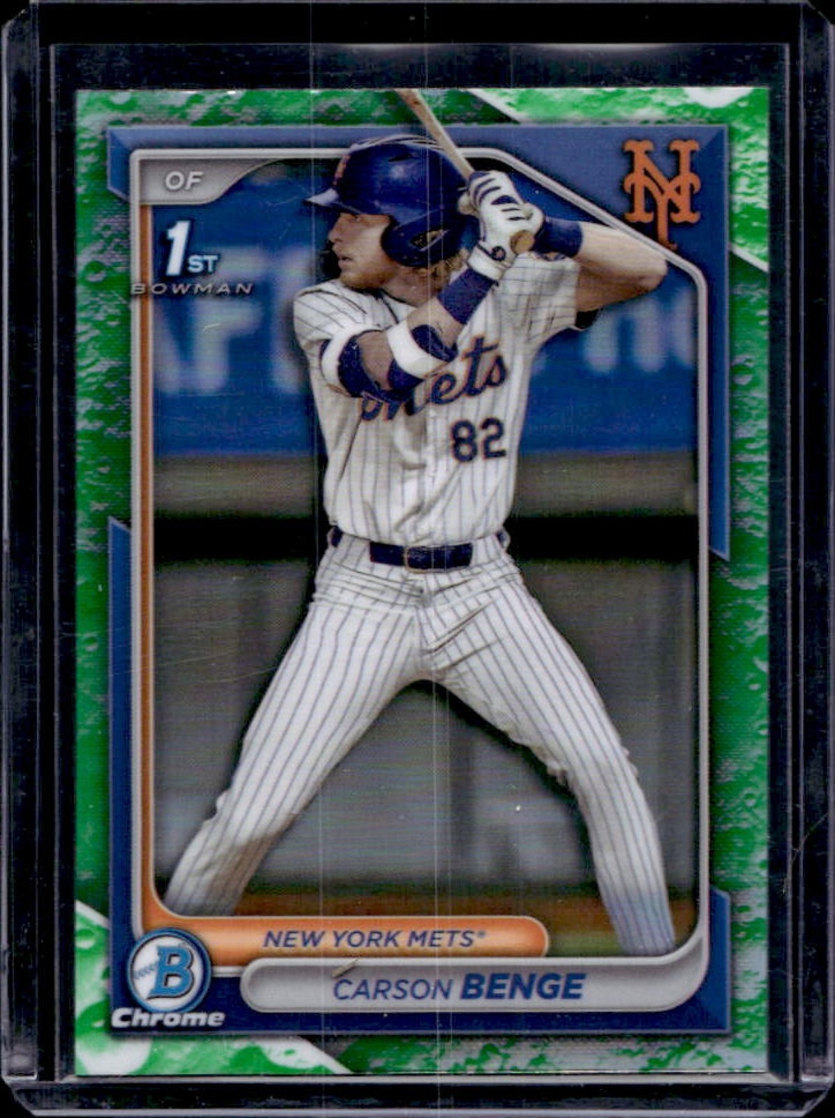 2024 Bowman Draft Carson Benge Chrome Lunar Glow Refractor 1st #BDC-28 Mets