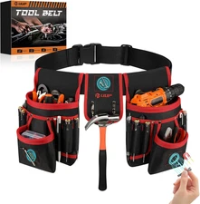 Magnetic Tool Belt for Men, 26 Pockets Heavy Duty Tool Pouch, Magnet Holster Nai