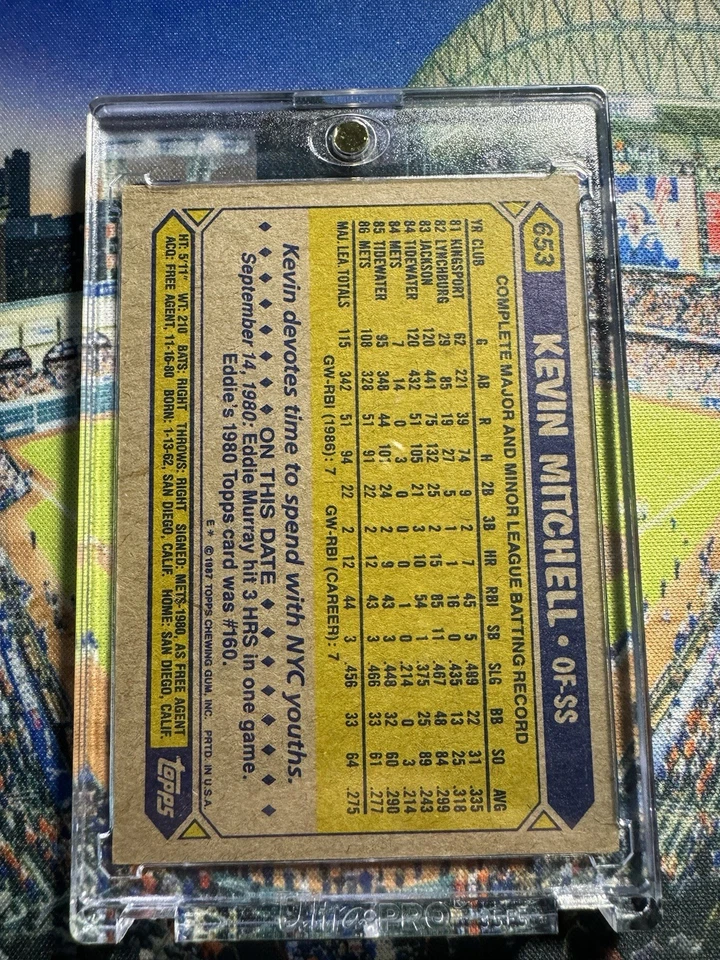 Archives Signature Series All-Star Buybacks 2016/27 Kevin Mitchell (1987 Topps) Foto 2 de 3