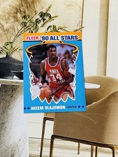 Fleer 1990 '90 All-Stars Akeem Olajuwon #3 NBA All-Star Team Insert