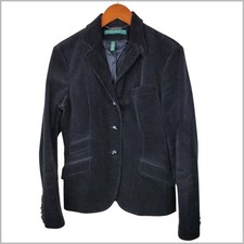 Vintage Lauren Jeans Ralph Lauren Corduroy Blazer Jacket Size Medium Black Y2K
