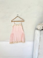 Rare Deco collection 1920's French Pink silk slip lingerie woman's small vintag