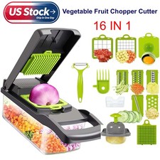 16-In-1 Vegetable Fruit Chopper Cutter Food Onion Veggie Dicer Slicer Kitchen