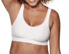 Bra White Comfort Revolution Wire-Free Seamless Shaping Women's M By Bali