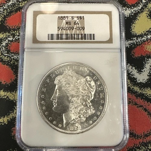 1881 S US Morgan Silver Dollar $1 NGC MS64