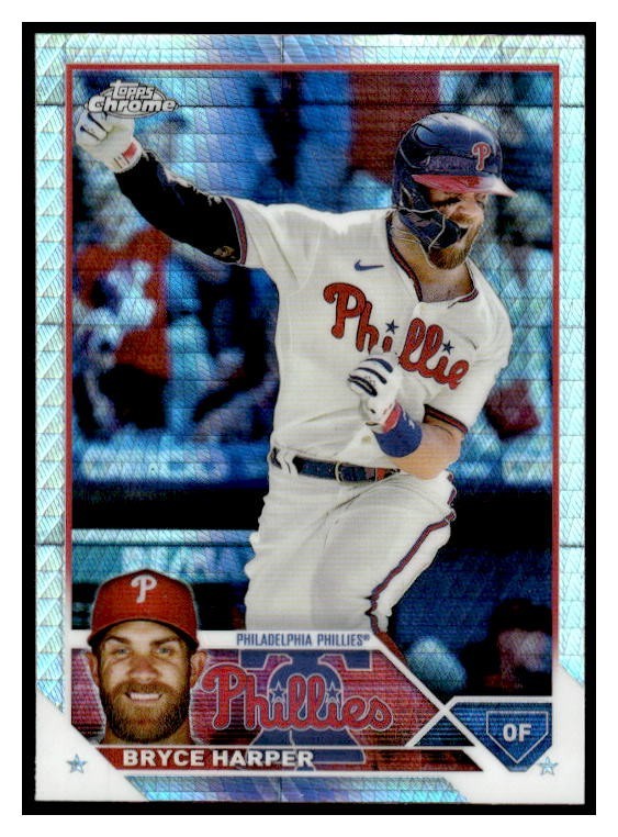 2023 Topps Chrome Prism Refractor 3 Bryce Harper Philadelphia Phillies