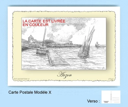 CP X 56054 POSTCARD DRAWING CL yellow background 56 ARZON
