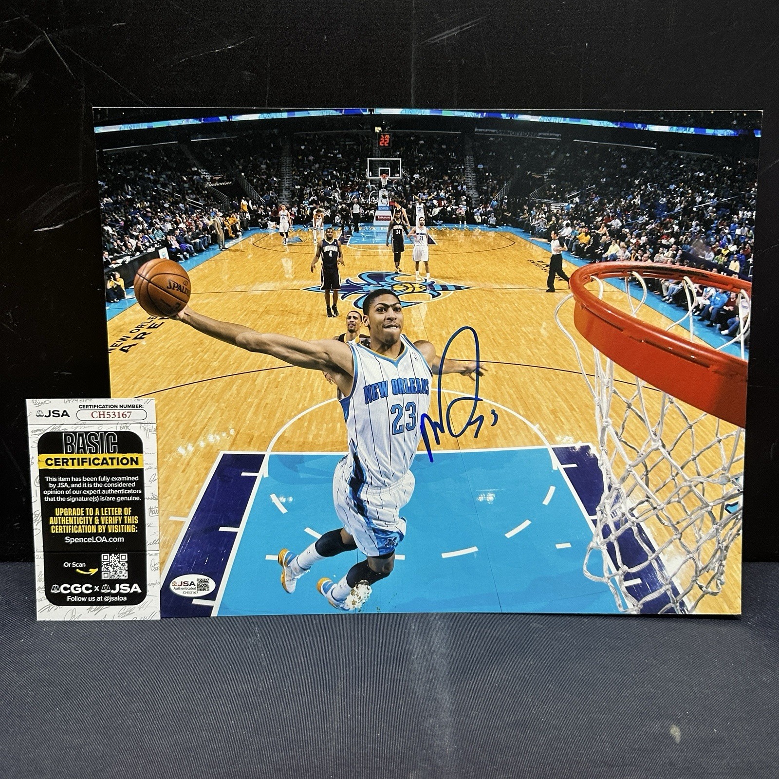 Anthony Davis Autographed Signed New Orleans Pelicans 11x14 Photo JSA Lakers NBA 