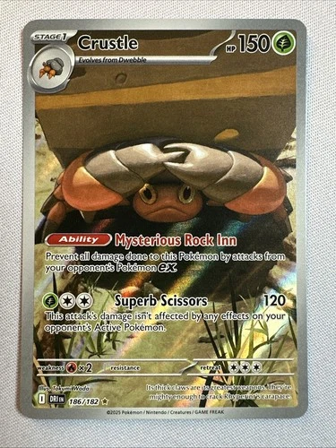 CRUSTLE 186/182 DESTINED RIVALS POKEMON (ILLUSTRATION RARE, NM)