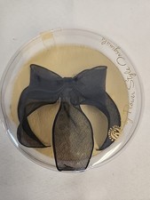 VTG FLOWER STYLE ORIGINALS Hair Beau-let Hand Rolled Black Bow Comb/ Barrette