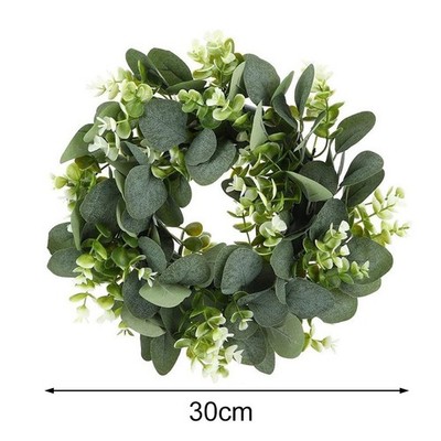 Ästhetisches Grün stilvoller Eukalyptus Ring Kranz für Wohndeko 30x30cm