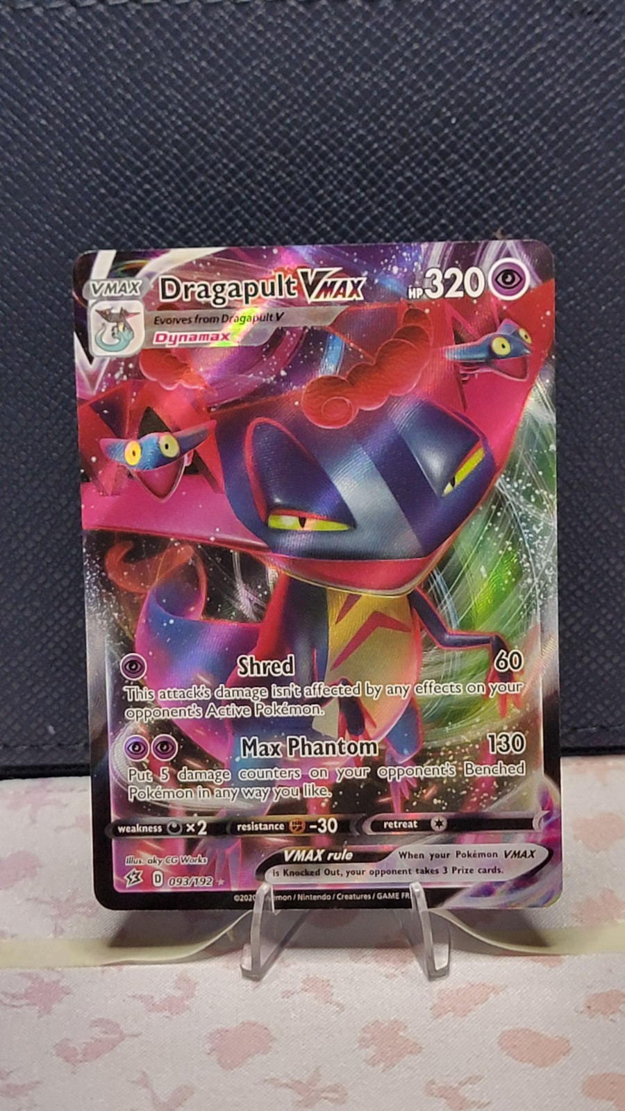 Dragapult VMAX 093/192 Holo SWSH02: Rebel Clash Pokemon Card Psychic Type 