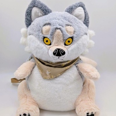 Biscuit Wolf Plush Backpack: Snug-Alongs Faux Fur Bookbag