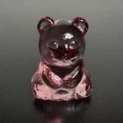 Vintage FENTON 3" Pink Glass Decorative Teddy Bear Figurine