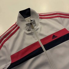 Adidas 2009 Vintage White Pink Tracket Top 95 S