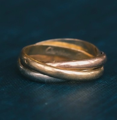 Cartier トリニティリング 18Kゴールド52 Cartier Trinity 18k Multi-Tone Gold Band Ring Size 52 s-O1863 Z | eBay