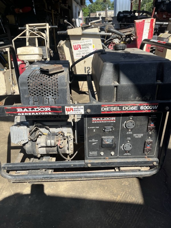 Baldor DG6E Diesel Portable Generator 6000W Hatz 1B40 Engine Honeywell Meter
