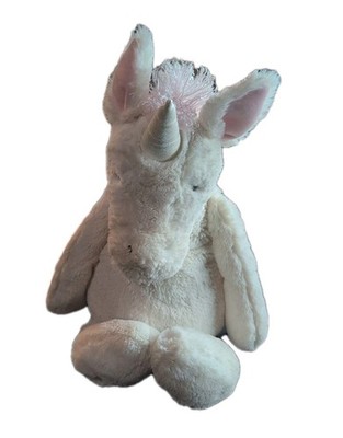 Jellycat London Large 24” Stuffed Large Bashful White & Pink Plush