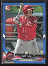 2018 Bowman #BP119 Gavin LaValley Prospects Blue #/150 Cincinnati Reds (O)