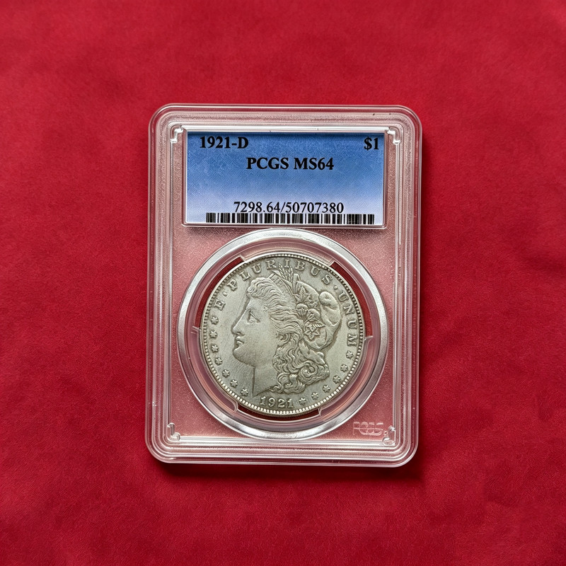 1921-D PCGS MS64 Morgan 90% Silver Key Date Coin