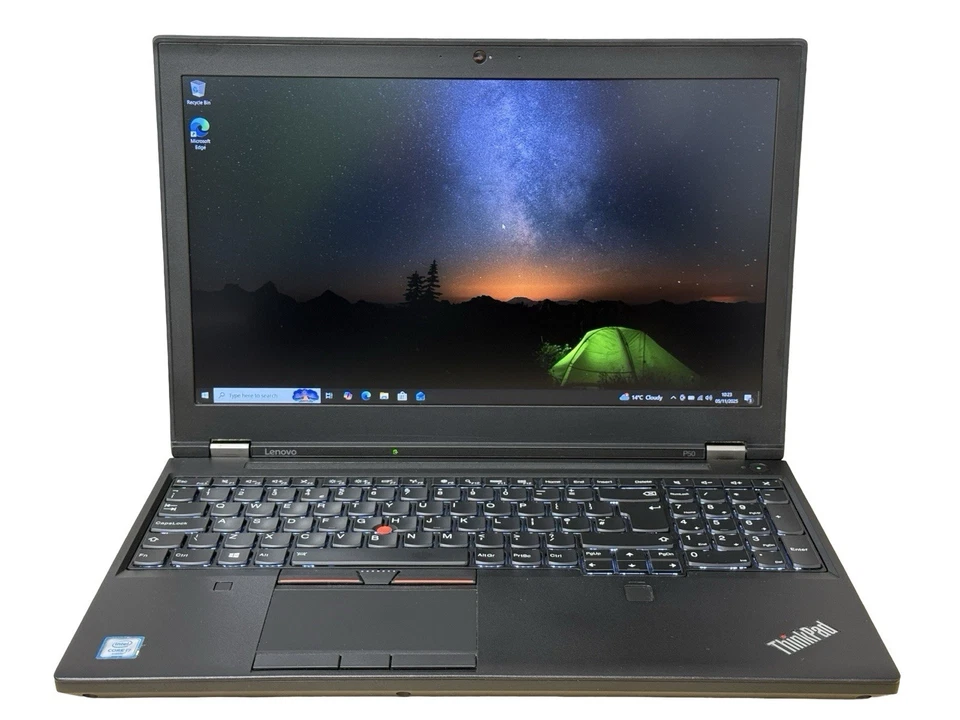 Lenovo ThinkPad P50 Laptop 15.6" Quad i7-6700HQ 32GB 250GB NVMe Windows 10 TL9 - Image 3 of 4