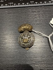 Royal Welch Fusiliers  brass and white metal. Cap Badge. G11