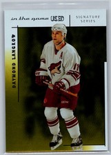 2003-04 In The Game Used Signature Series #89 Daymond Langkow Gold Coyotes