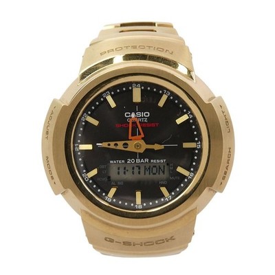 CASIO G-SHOCK FULL METAL AWM-500GD-9AJF Gold Atomic Men Watch Used