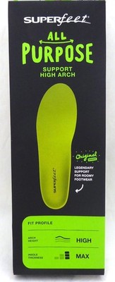 Superfeet All-Purpose Support High Arch Insoles: Size C (M 5.5-7, W 6.5-8)